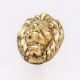 Golden Brass Lion Face Drawer Knob