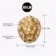 Golden Brass Lion Wall Hooks-3 Pieces