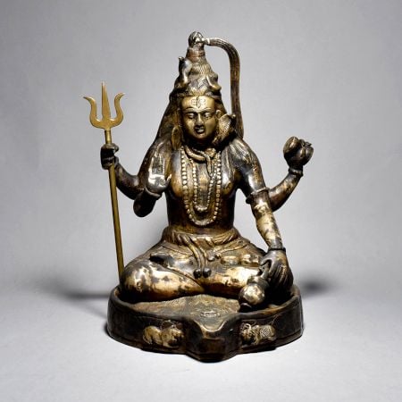 Sitting Lord Shiva On Yoni Stand In Himalayan Art