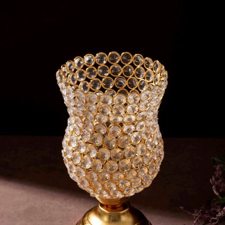 Crystal Rose Blossom Accent (Gold)