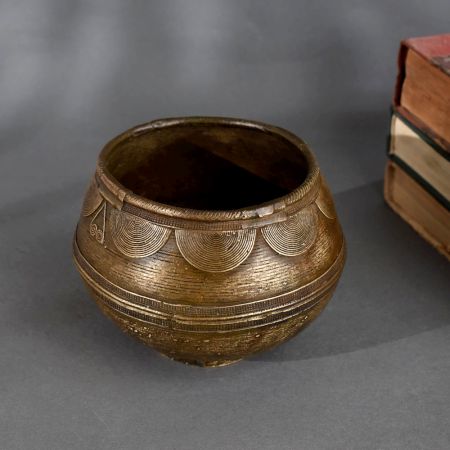 Odisha Brass Measuring Pot Handcrafted Traditional Indian Vessel