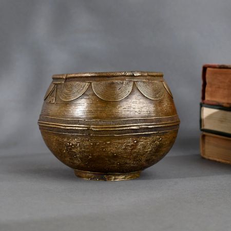Odisha Brass Measuring Pot Handcrafted Traditional Indian Vessel