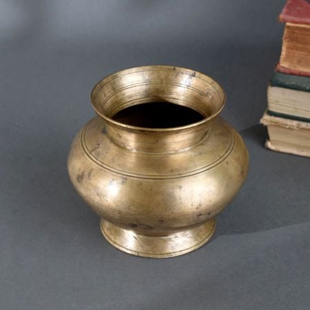 Antique Brass Holy Water Pot Traditional Handcrafted Indian Lota