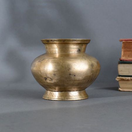 Antique Brass Holy Water Pot Traditional Handcrafted Indian Lota