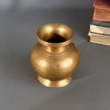 Beautiful Brass Holy Water Pot Handcrafted Indian Lota for Rituals