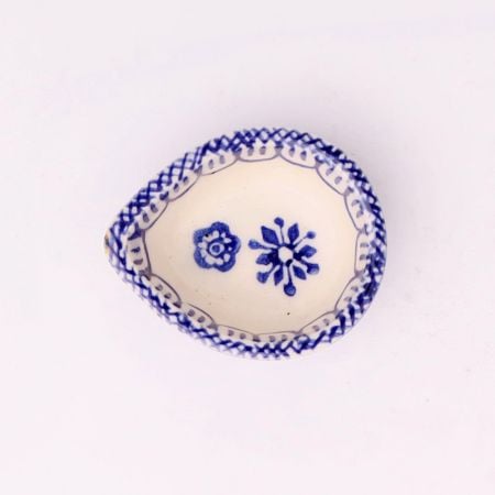Blue and White Ceramic Diwali Diya For Festival Decoration-Pack of 3