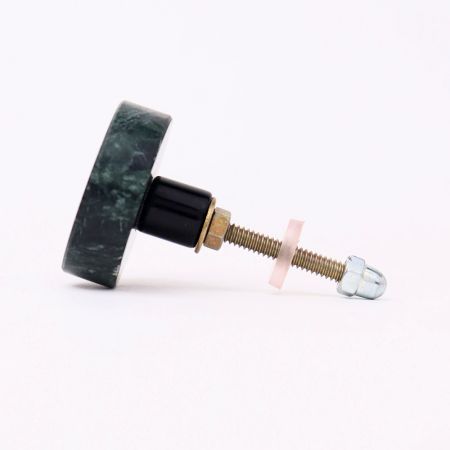 Round Dark Green Stone Drawer Knob