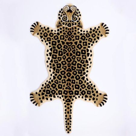 Rug Hand Tufted Woolen Leopard For Kids Room