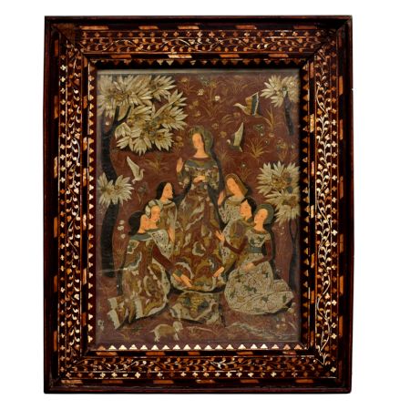 Beautiful Painting With Wooden Frame In Islamic Art