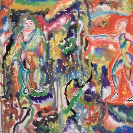 Folk Budhist Painting in Good Condition Work