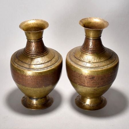 Vintage Holy Water Pot With Fine Work