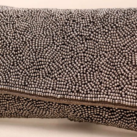 Celestial Spark Beaded Evening Sling Clutch with Gold Chain Strap