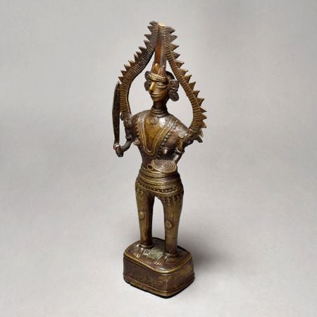 Tribal Art Standing Godest From Bastar Art