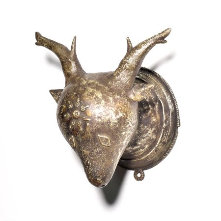 Vintage Tribal Art Deer Head Wall Hanging Art