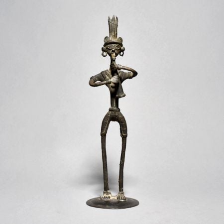 Folk Tribal Art Lord Krishna Playing Drums