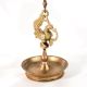Brass Peacock Hanging Diya For Temple With Chain