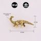 Modern Dinosaur Aluminium Golden Heavy Duty Wall Hooks-Pack of 3