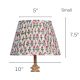 White Pink Block Print Empire Lampshade
