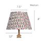 White Pink Block Print Empire Lampshade