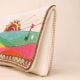 Hand-Beaded Sunrise Landscape Clutch with Vibrant Colors | Party Sling Bag