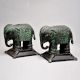 Pair Of Beautiful Elephant Of Metal Material