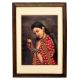 Raj Ravi Verma Print Beautiful Lady with Clothes Art Work