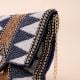 Majestic Mosaic Chevron Beaded Clutch with Chain Strap