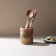 Artisan Leaf-Engraved Spoon Stand