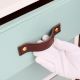 Handmade Brown Leather Drawer Pull Door Handle