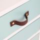 Handmade Brown Leather Drawer Pull Door Handle