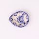 Handmade Blue and White Ceramic Diwali Diya For Mandir Decoration-Pack of 3