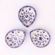 Designer Blue and White Ceramic Diwali Diya-Pack of 3