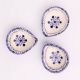 Premium Blue and White Ceramic Diwali Diya For Temple Decoration-Pack of 3