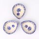 Blue and White Ceramic Diwali Diya For Festival Decoration-Pack of 3