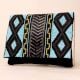 Tribal Rhythm Hand-Beaded Clutch with Chain Strap