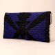 Midnight Geo Luxe Hand-Beaded Clutch with Chain Strap