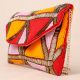 Sunburst Mosaic Hand-Beaded Envelope Clutch with Chain Strap