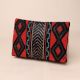 Tribal Rhythm Hand-Beaded Statement Clutch with Gold Chain Strap
