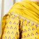 Yellow Gathered Anarkali Set