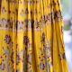Yellow Gathered Anarkali Set