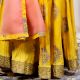 Yellow Gathered Anarkali Set with Hand Embroidery