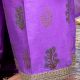 Purple Gathered Kurta Set with Hand Embroidery