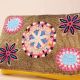 Boho Bloom Hand Beaded Clutch with Gold Chain Strap