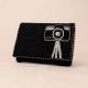 Glamour Lens Beaded Clutch with Camera Motif and Chain Strap