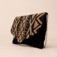 Midnight Muse Beaded Clutch with Scalloped Flap and Chain Strap