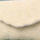 Ivory Scallop Elegance Beaded Clutch with Gold Chain Strap