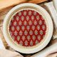 Red Cemented Plate for Home Decor