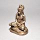 Vintage Lord Hanuman Figure Sitting With Silver work