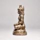 Vintage Lord Hanuman Figure Sitting With Silver work