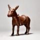 Vintage Iron Donkey Statue Handcrafted Collectible Figurine